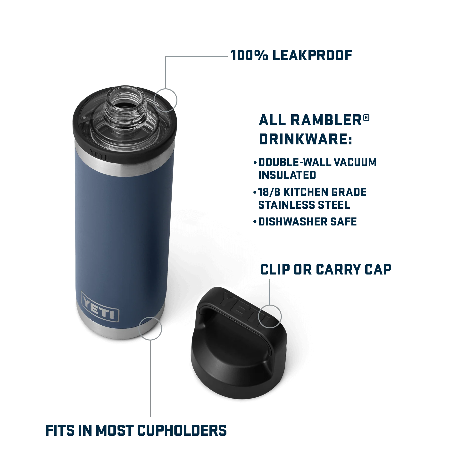 Rambler® 18 oz (532 ml) Bottle With Chug Cap - Image 84