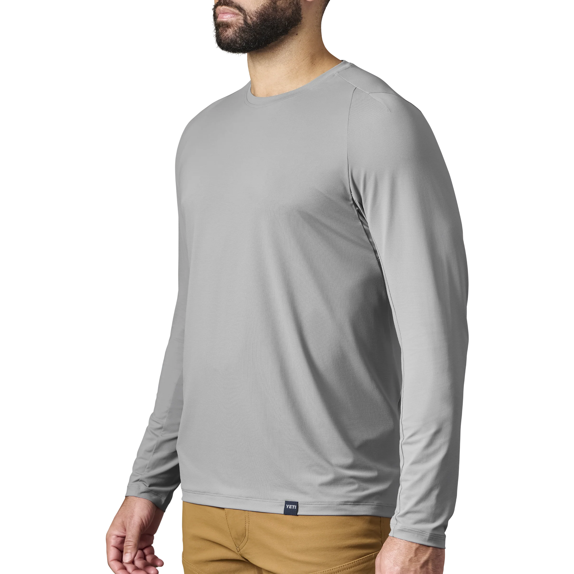 Men's Crew Neck Ultra Lightweight Sunshirt Grey - Image 4