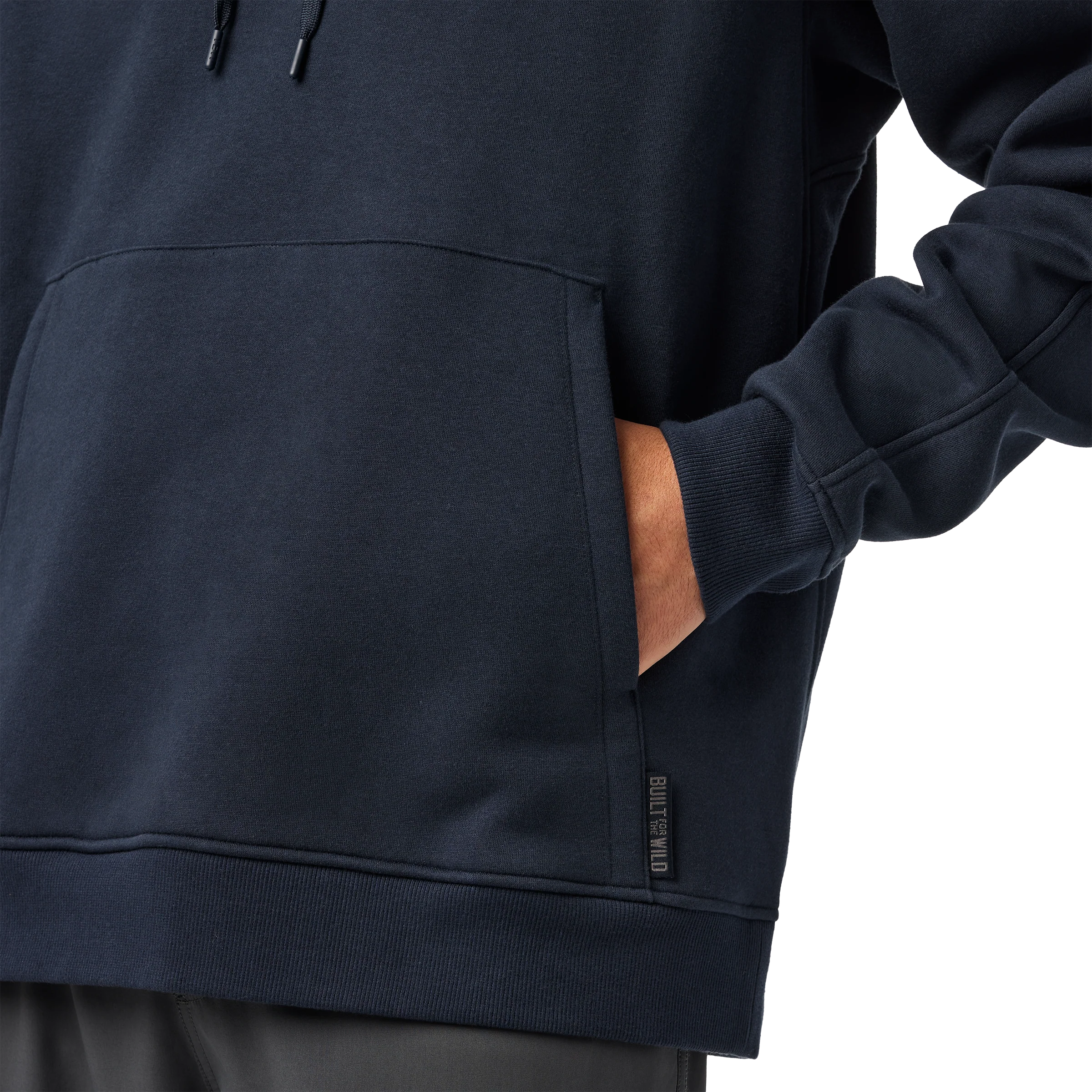 YETI® Logo Built for the Wild Fleece Hoodie Navy - Image 5