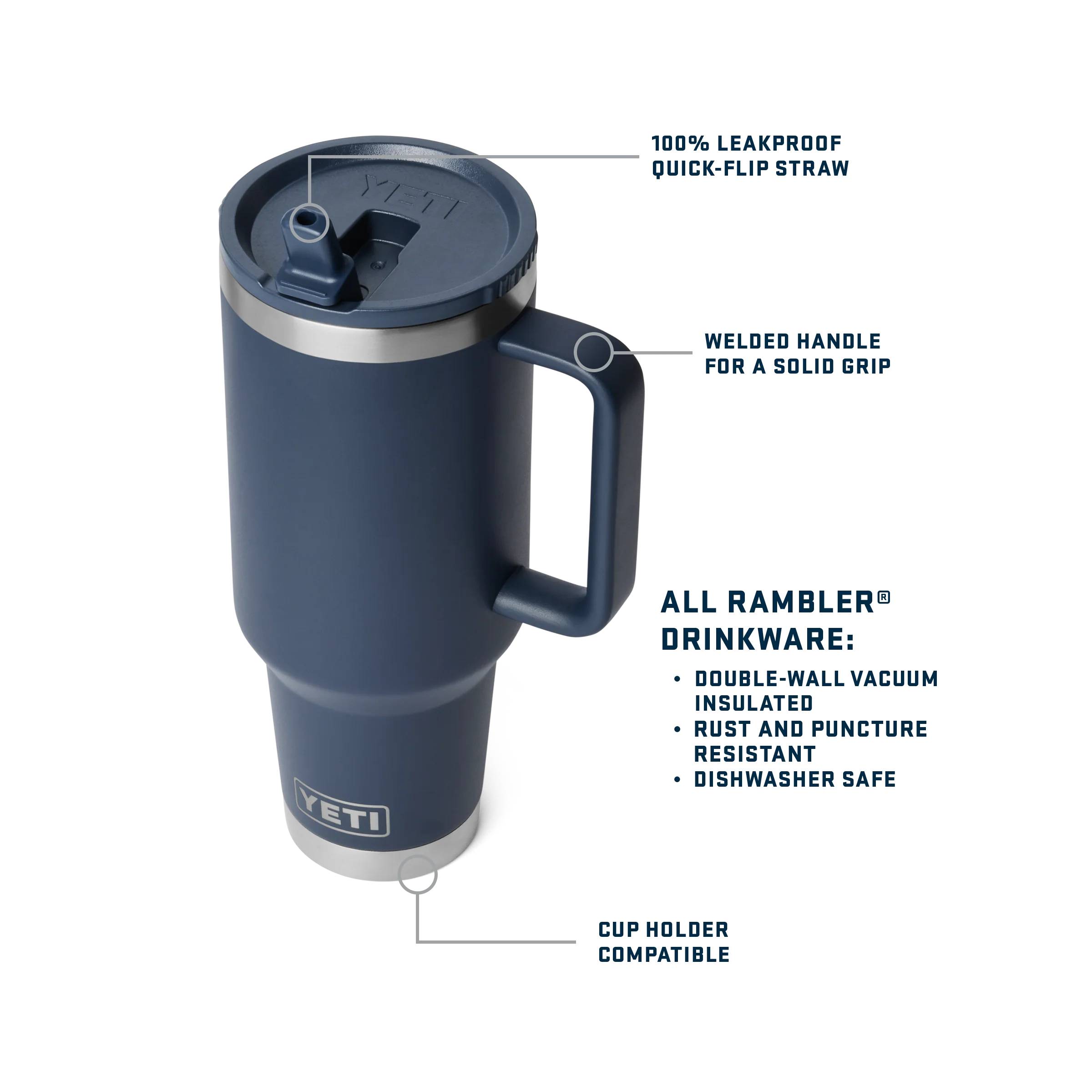 Rambler® 40 oz (1.1 L) Travel Straw Mug - Image 33