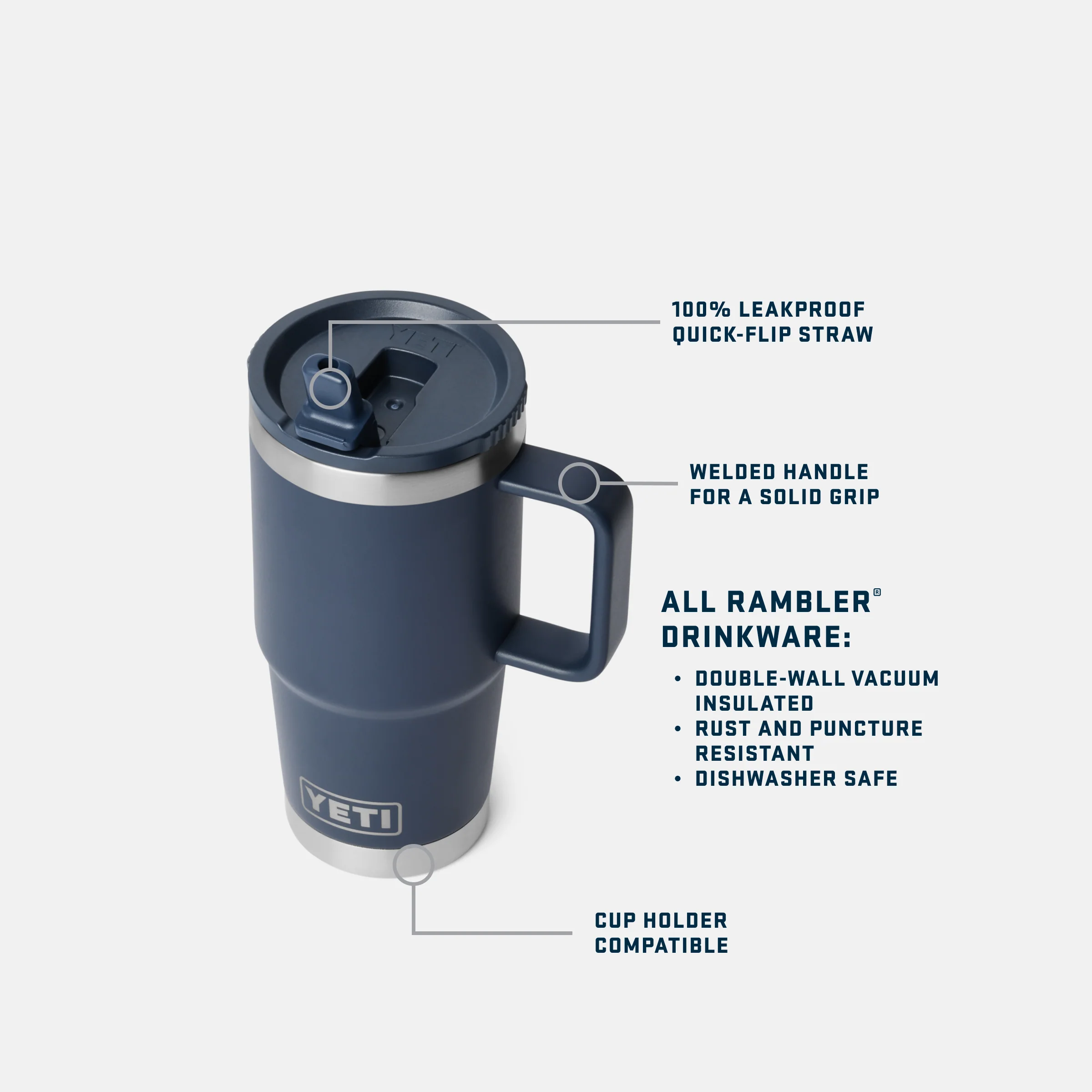 Rambler® 20 oz (591 ml) Travel Straw Mug - Image 41
