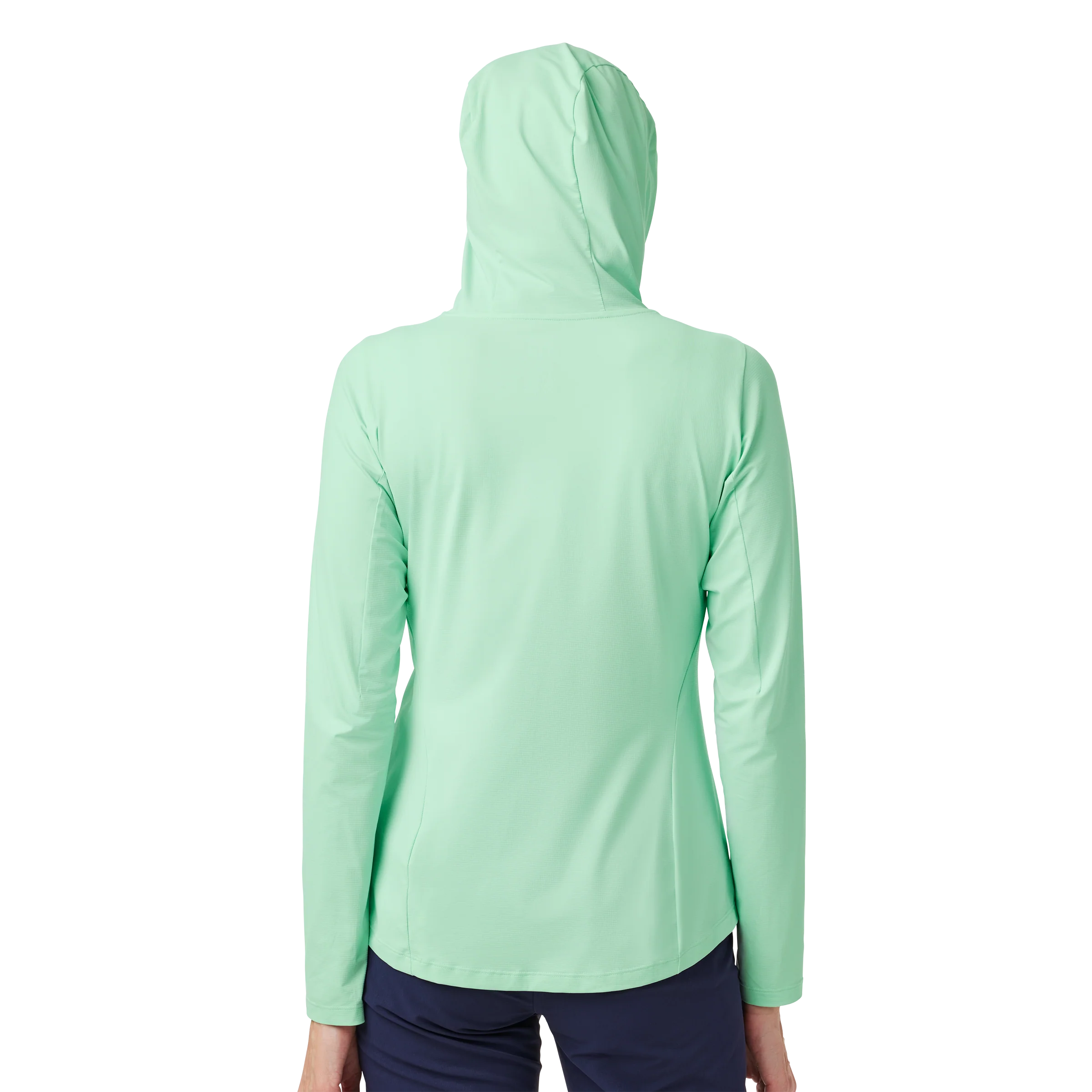 Women's Hooded Ultra Lighweight Sunshirt Ice Blue - Image 6